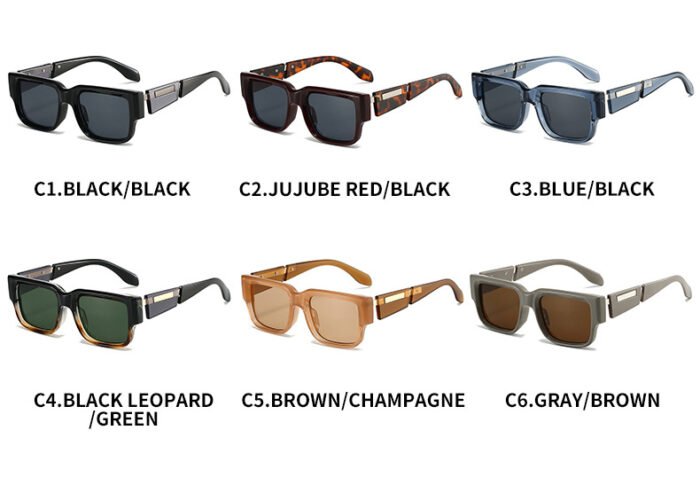 NQXR001 Retro Square UV400 Sunglasses - Image 4