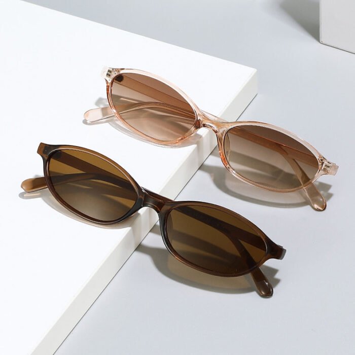 NQ13137 Slim Oval Shades Trending Sunglasses - Image 2