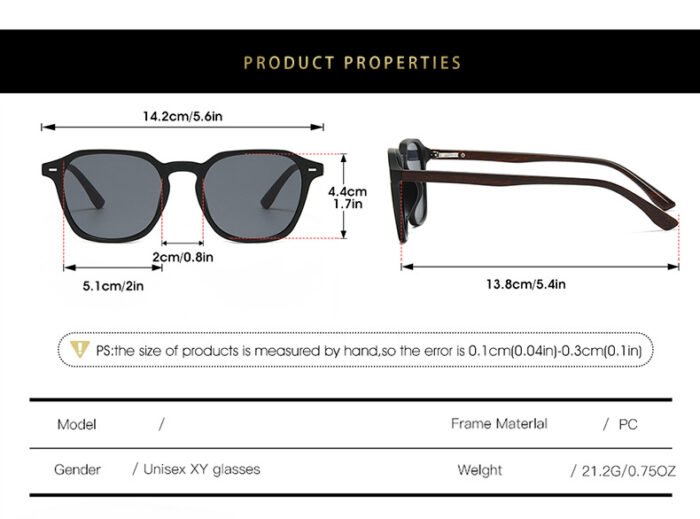 NQ7574 Fashion UV400 Sunglasses with Spring Hinge - Image 8