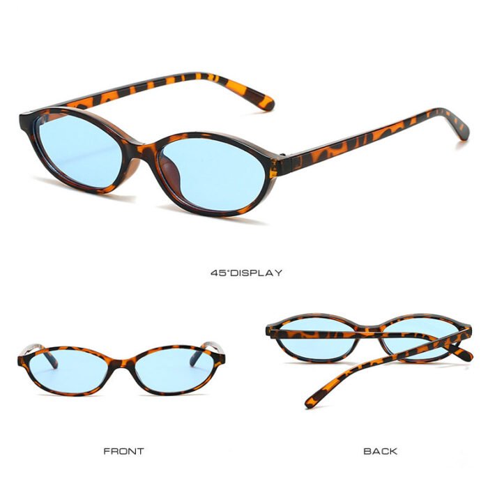 NQ13137 Slim Oval Shades Trending Sunglasses - Image 6